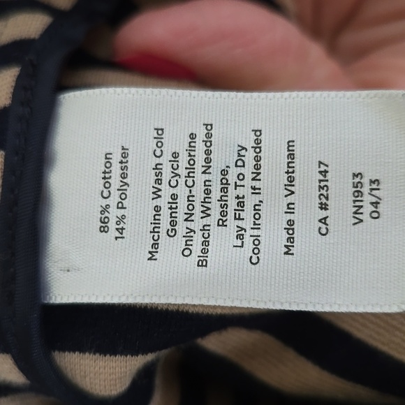 Talbots Navy Striped Knit Blazer Size Large - Picture 8 of 9